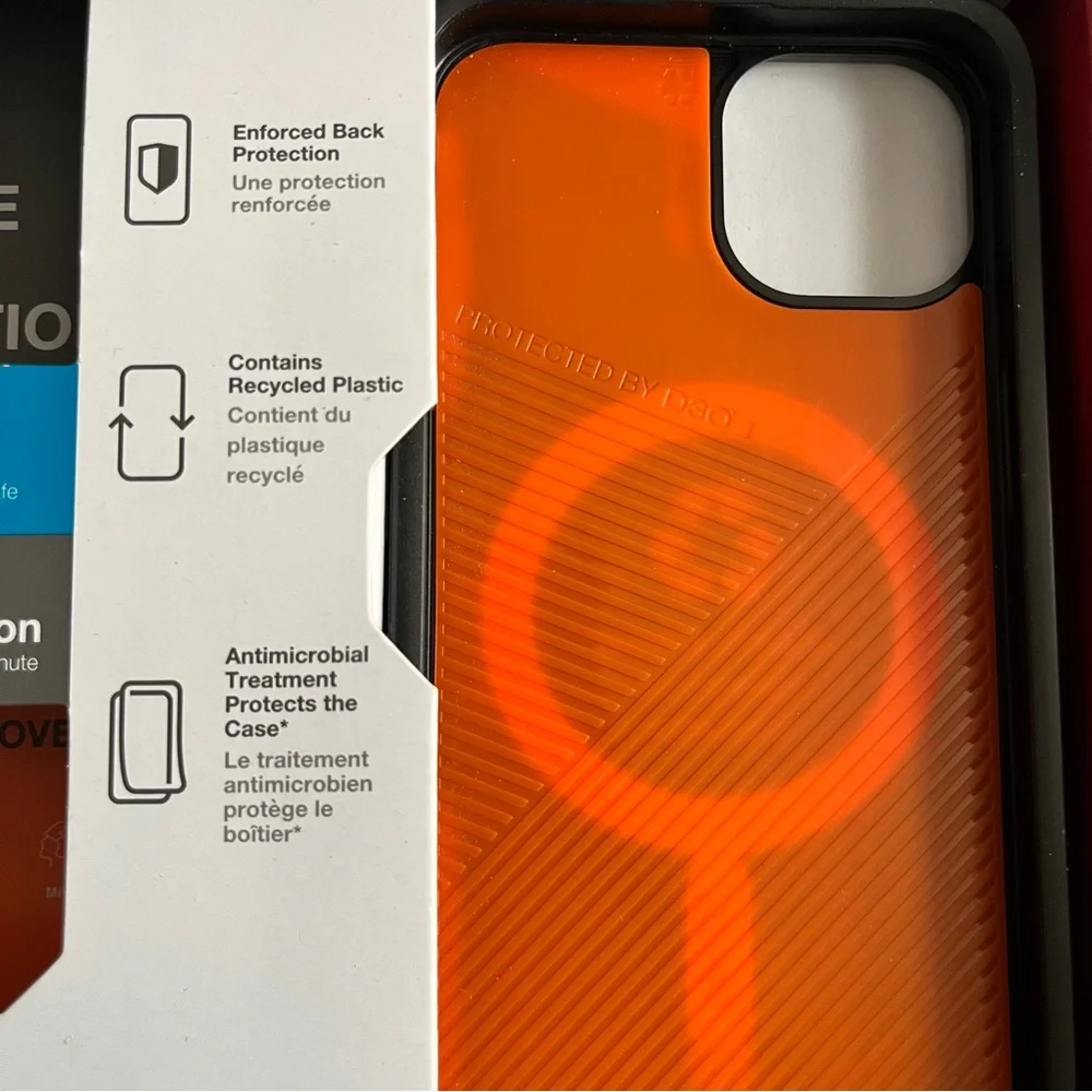 NWT Zagg Denali Snap iPhone 13 Orange/Black Phone Case w/16 ft Drop Protection